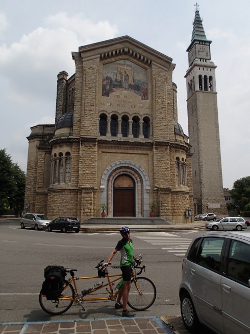 Colourful facade on this church