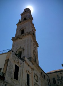 Lecce Cathedral with a 5 story tower.
